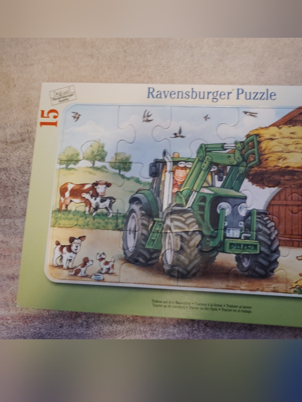 Ravensburger Kids Puzzle Bundle Tractor Farm/ Forest Animals 15 Pcs Tray